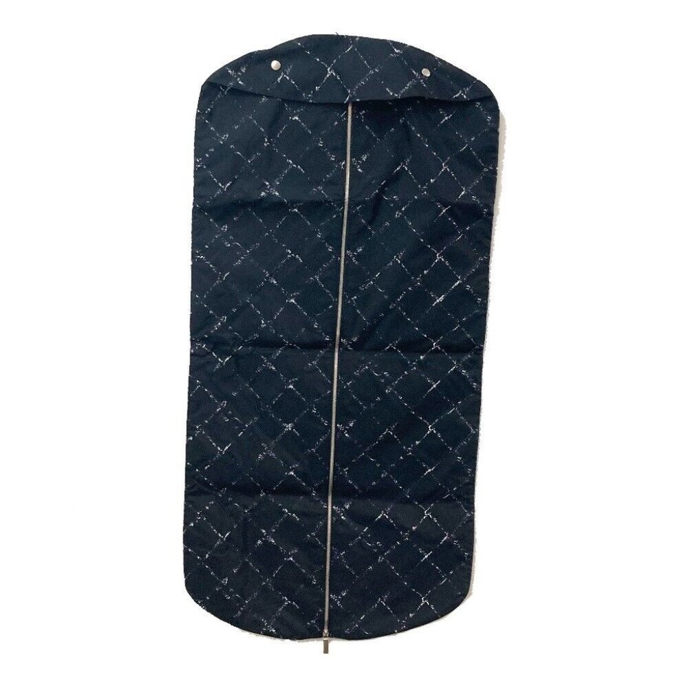 Authentic CHANEL Travel line Garment bag Nylon Black